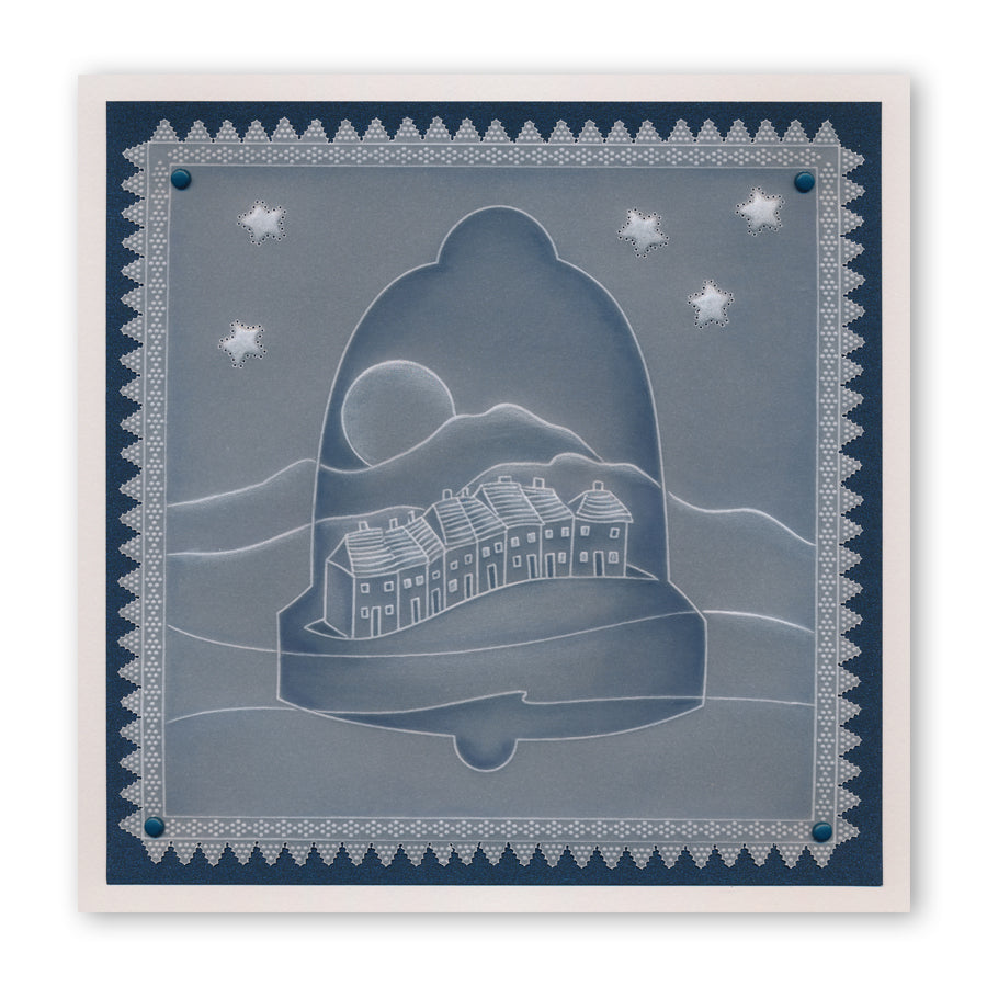 During this Christmas Verse No. 3 - Bell A5 Square Groovi Plate