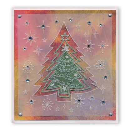 During this Christmas Verses A5 Square Groovi Plate Set