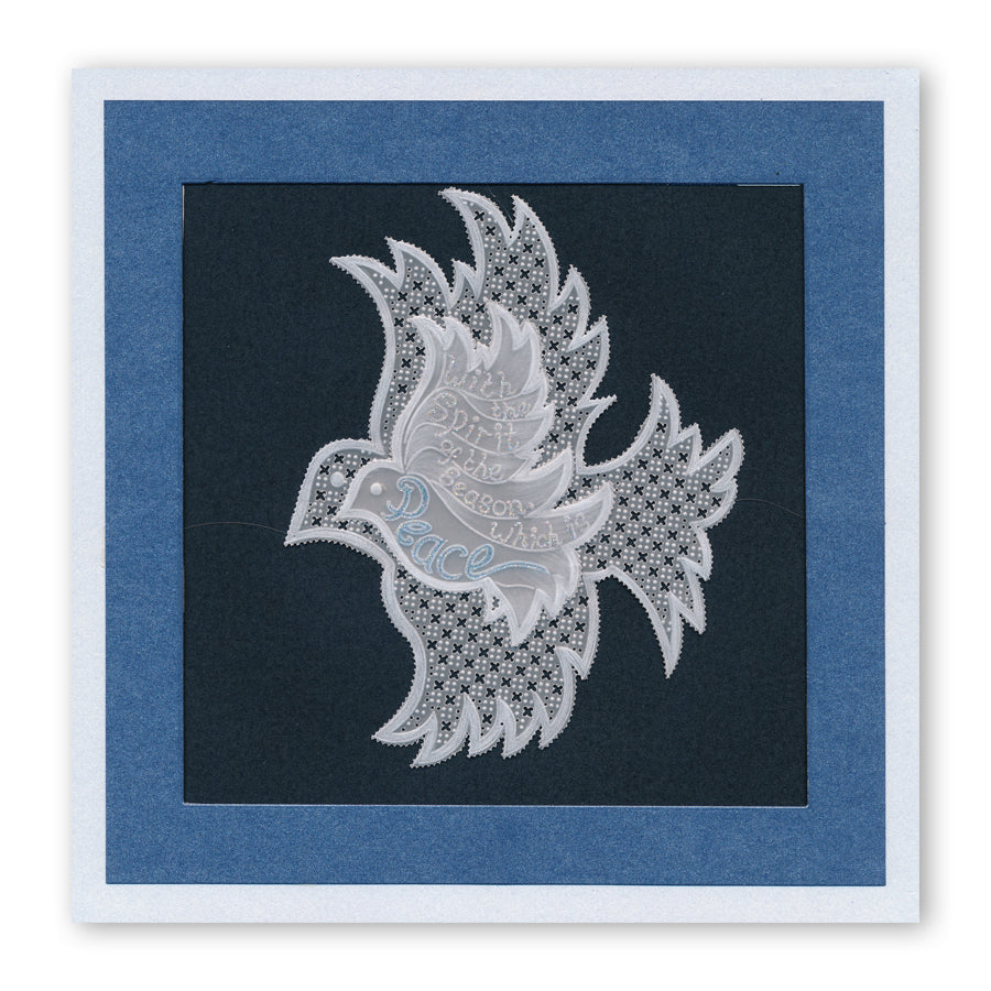 During this Christmas Verse No. 2 - Dove A5 Square Groovi Plate