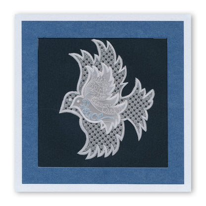 During this Christmas Verse No. 2 - Dove A5 Square Groovi Plate