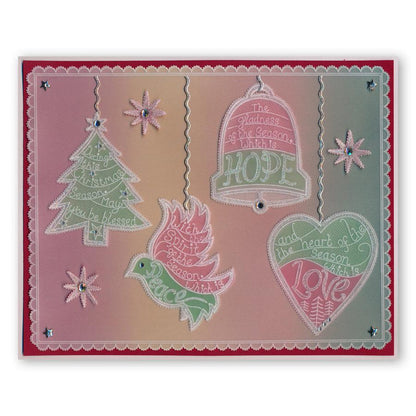 During this Christmas Verses A5 Square Groovi Plate Set