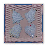 During this Christmas Verse No. 4 - Heart A5 Square Groovi Plate