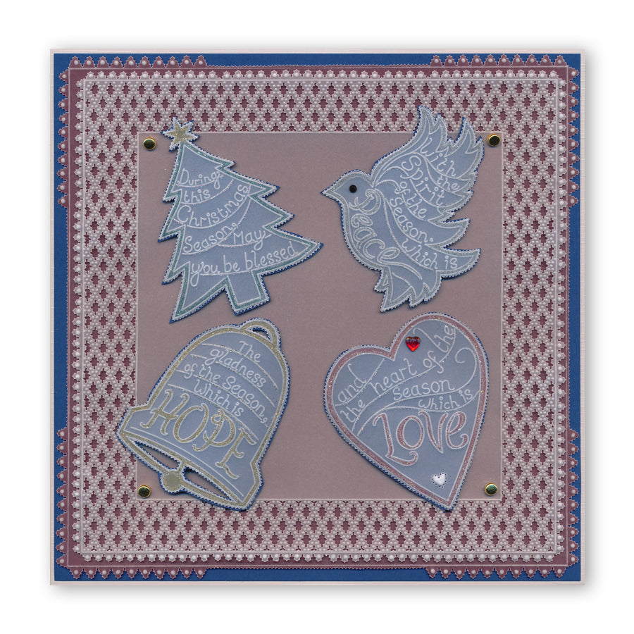 During this Christmas Verse No. 3 - Bell A5 Square Groovi Plate