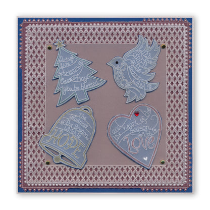 During this Christmas Verse No. 3 - Bell A5 Square Groovi Plate