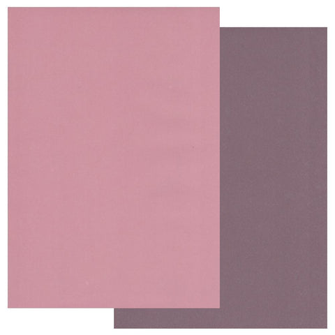 Dusky Pink & Rich Plum x10 Groovi Duo Parchment Paper A4