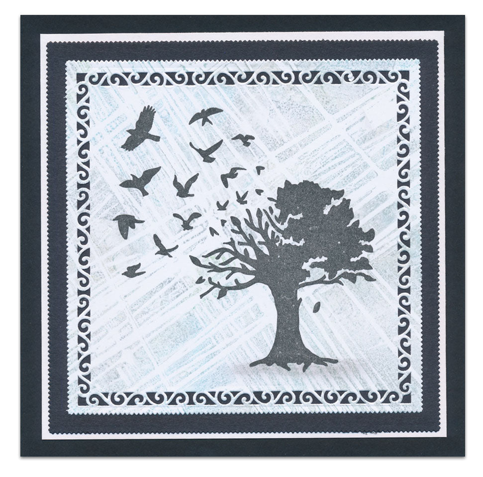 Butterfly & Bird Trees A5 Square & A6 Stamp & Stencil Collection