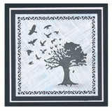 Butterfly & Bird Trees A5 Square & A6 Stamp & Stencil Collection
