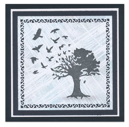 Bird Tree A6 Square Stamp