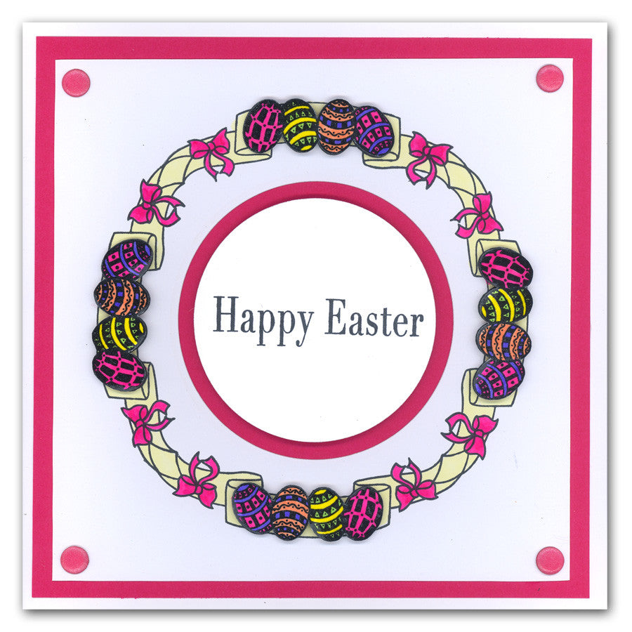 Easter Banner A6 Square Stamp & Mask Set