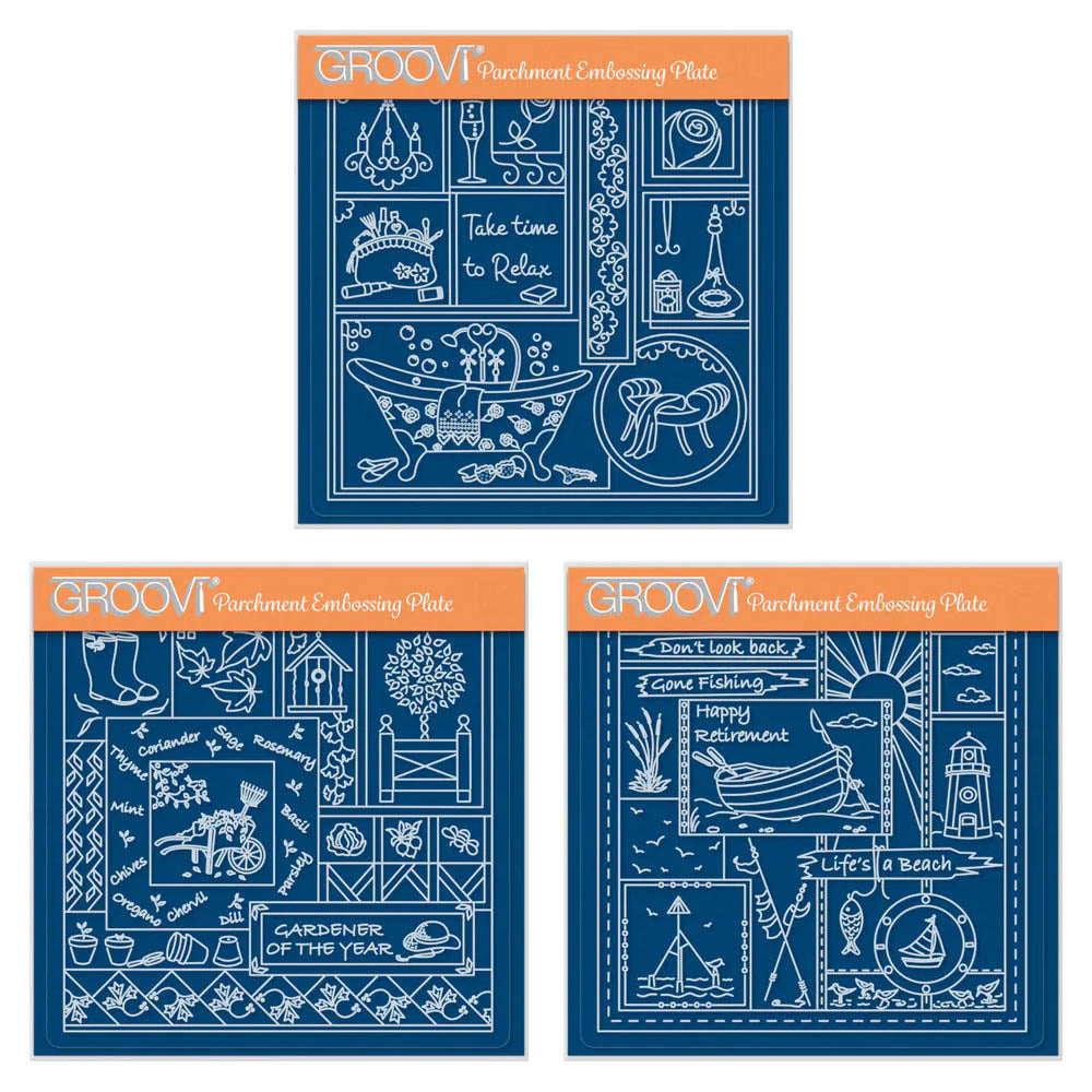 Linda's Easy Layout Set 2 A5 Square Groovi Plate Trio