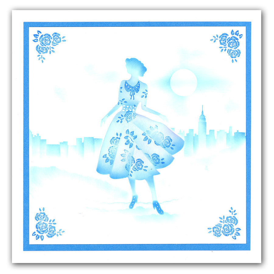 Elegant Ladies 2 7" x 7" Stencil