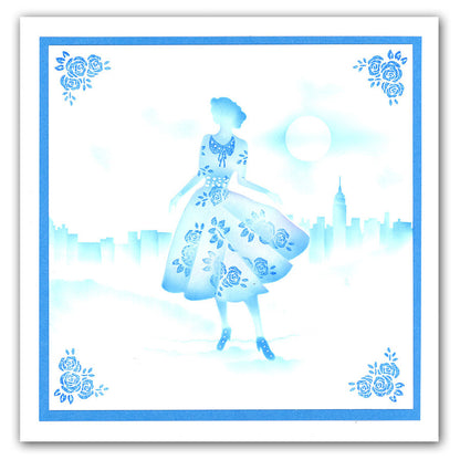 Elegant Ladies 2 7" x 7" Stencil