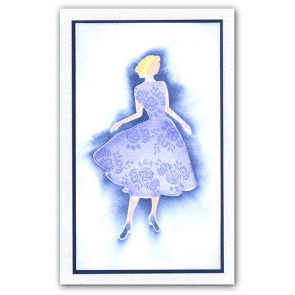 Elegant Ladies 2 7" x 7" Stencil