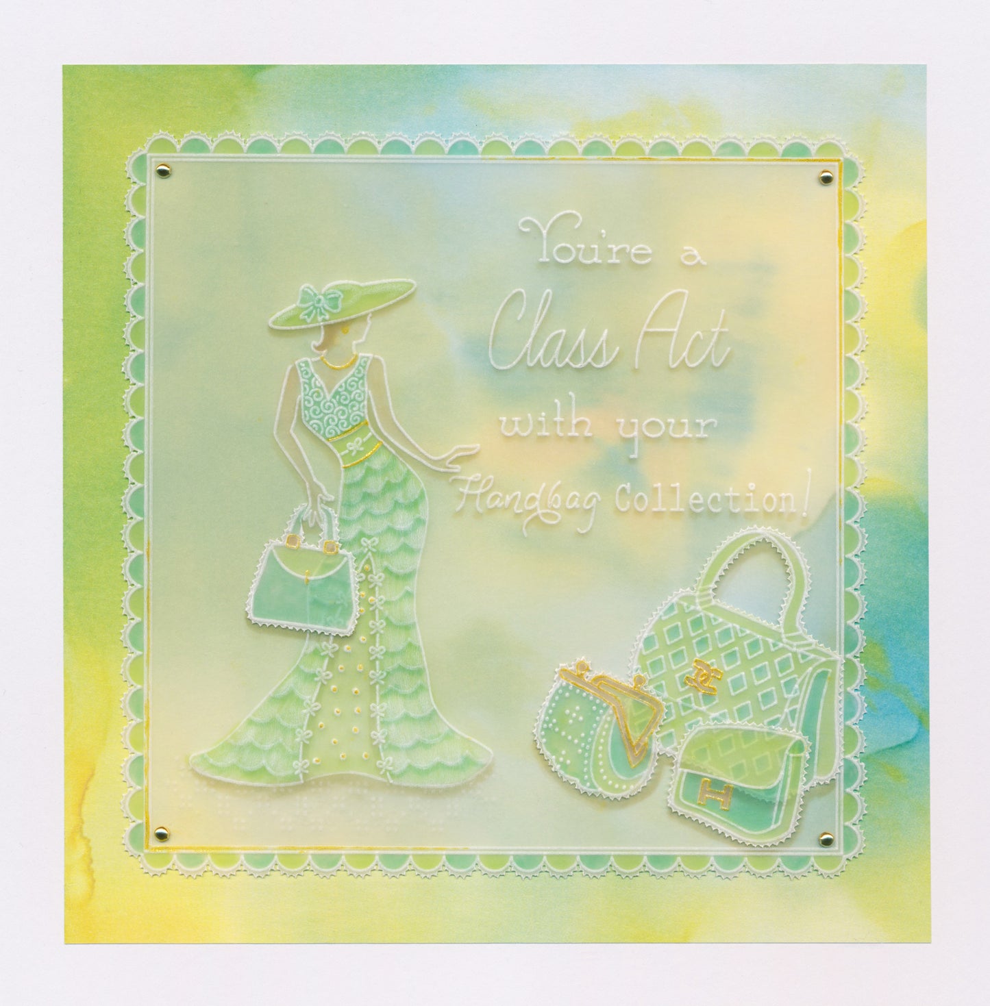 Barbara's Elegant Ladies A5 Square Groovi Plate Trio