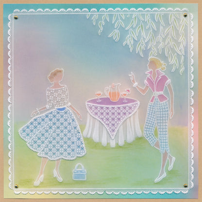 Barbara's Elegant Ladies A5 Square Groovi Plate Trio