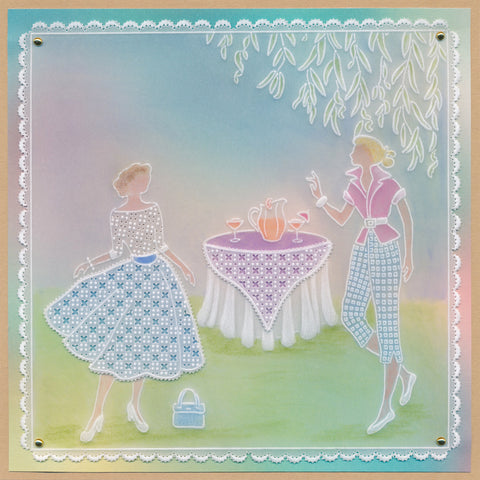 Barbara's Elegant Ladies - Grace A5 Square Groovi Plate