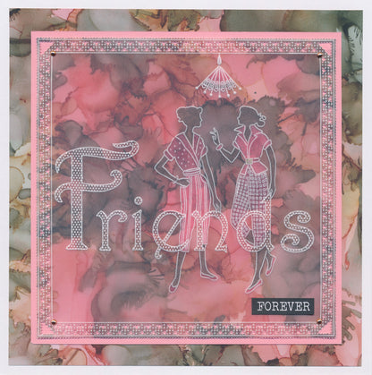 Barbara's Elegant Ladies - Grace A5 Square Groovi Plate