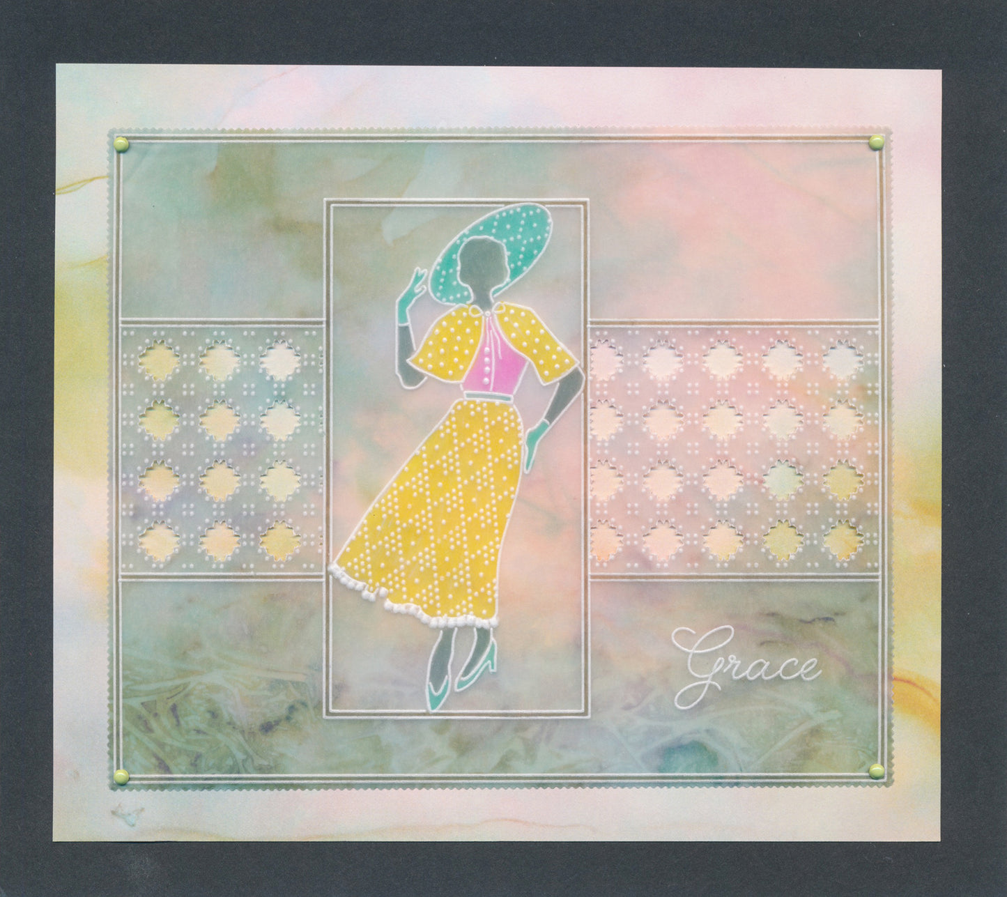 Barbara's Elegant Ladies - Elegance A5 Square Groovi Plate