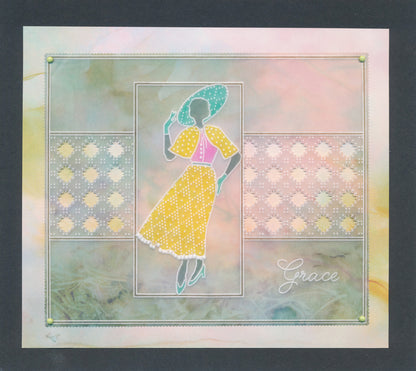 Barbara's Elegant Ladies - Elegance A5 Square Groovi Plate