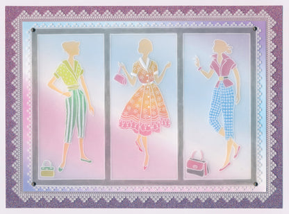 Barbara's Elegant Ladies - Grace A5 Square Groovi Plate