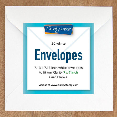White Envelopes for 7" x 7" Card Blanks x20