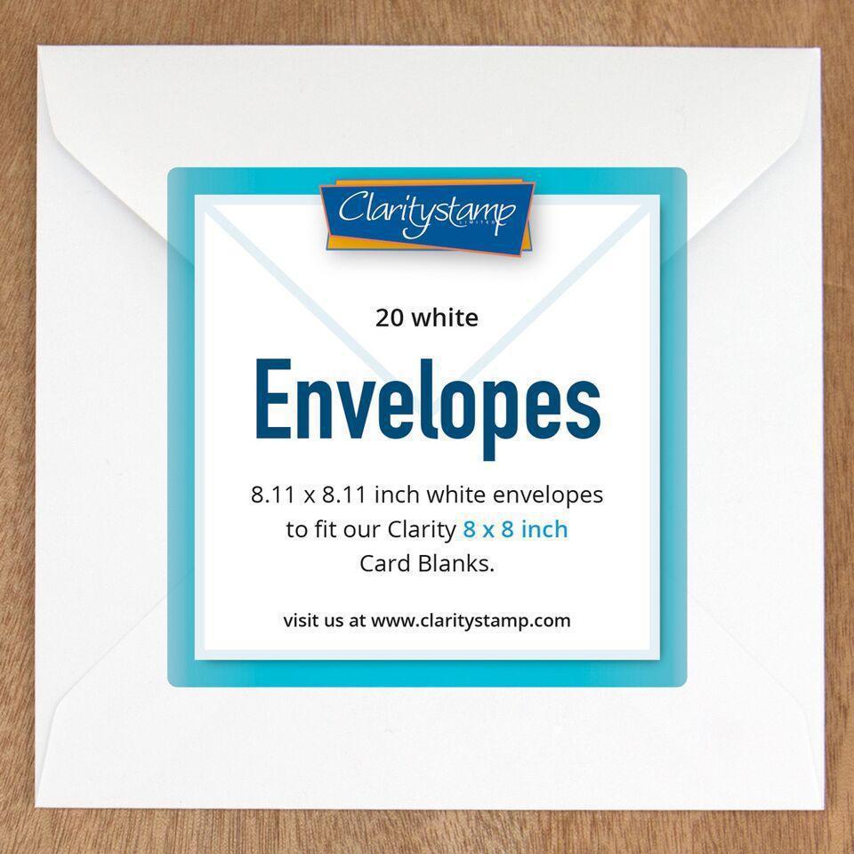 White Envelopes for 8" x 8" Card Blanks x20