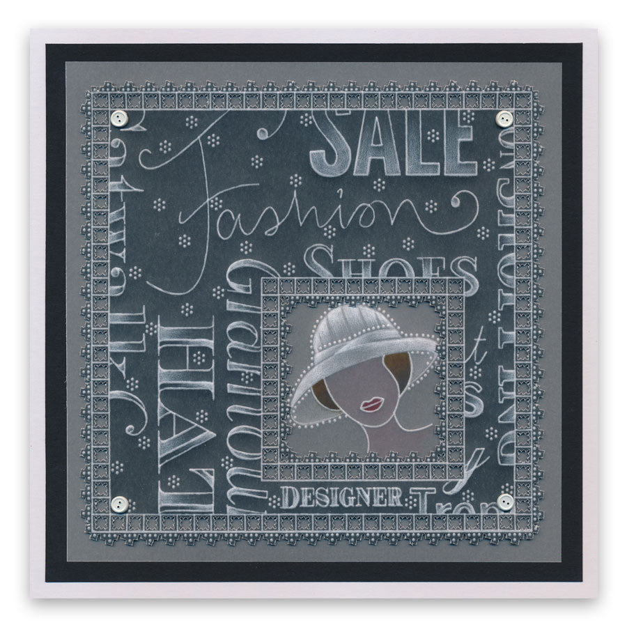 Fashion Phrases A5 Square Groovi Plate