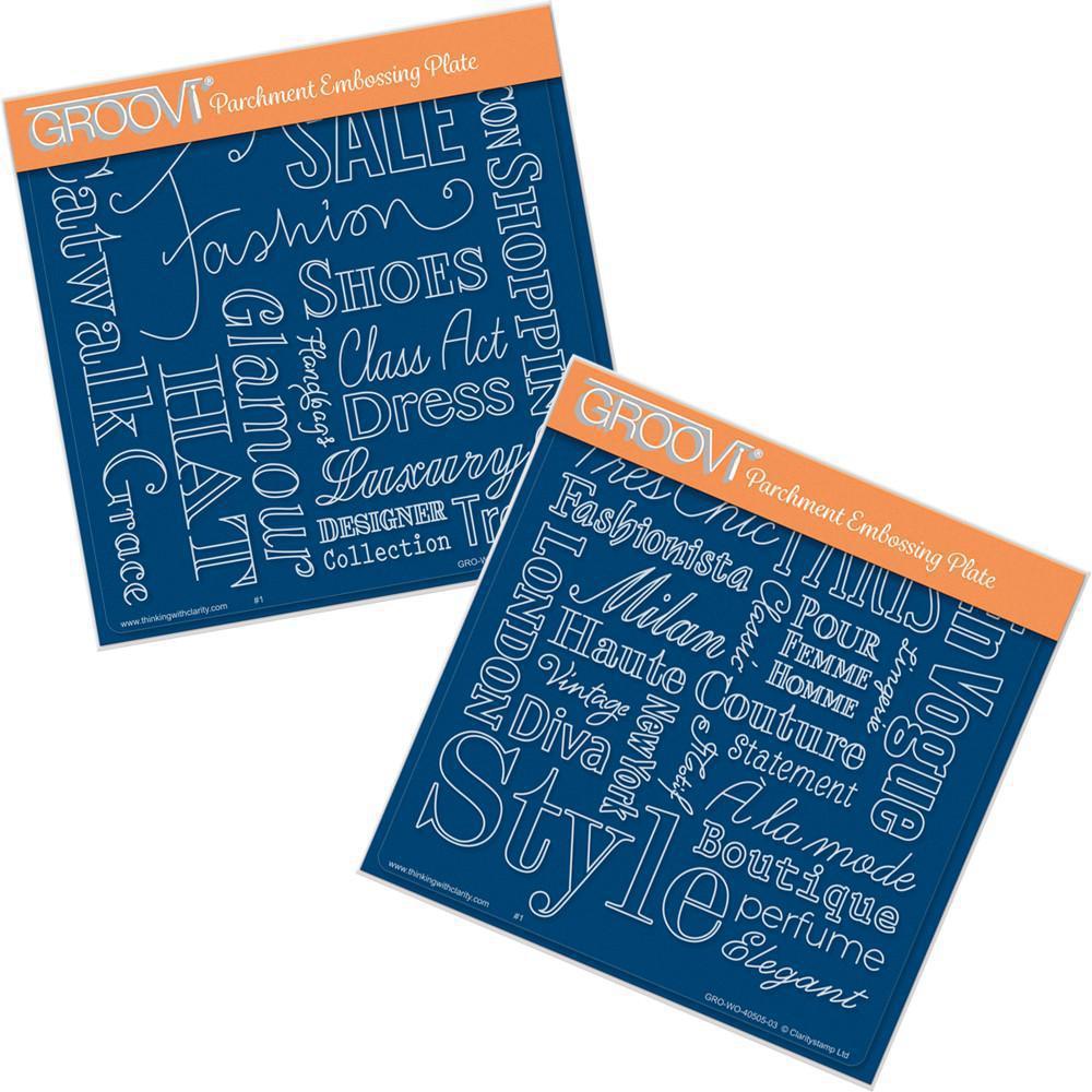 Fashion Phrases & Elegant Expressions A5 Square Groovi Plate Set