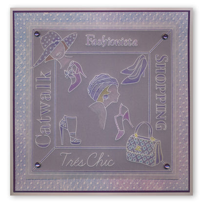 Fashion Phrases & Elegant Expressions A5 Square Groovi Plate Set