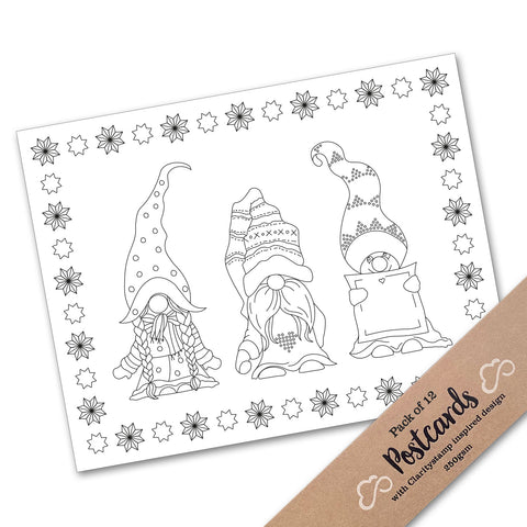 Mixed Pack of 12 Postcards - Feel Güd Gnomes