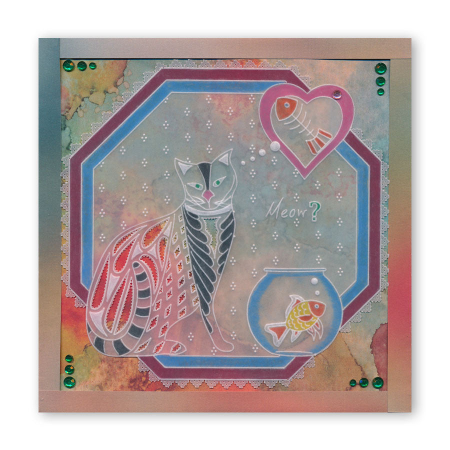 Cat Front A6 Square Groovi Baby Plate