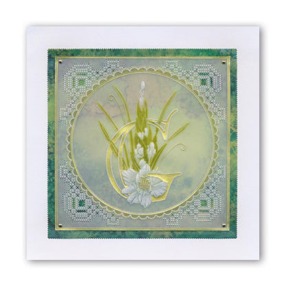 Floral Alphabet - Letter G A6 Square Groovi Plate