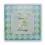 Floral Alphabet - Letter Z A6 Square Groovi Plate