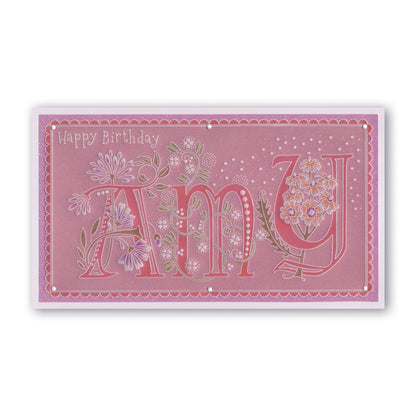 Floral Alphabet - Letter M A6 Square Groovi Plate