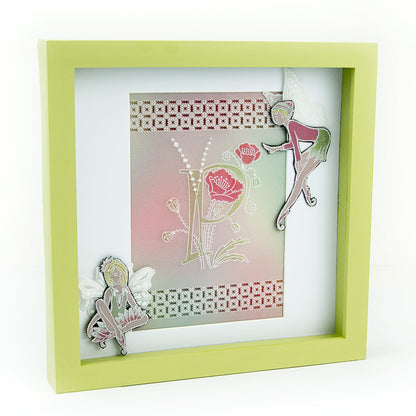 Floral Alphabet - Letter P A6 Square Groovi Plate