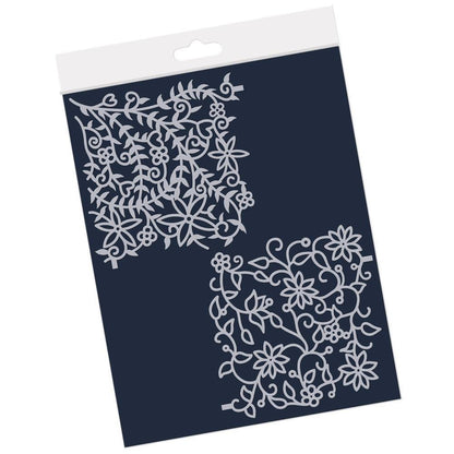 Floral Flourish & Forest Frameless 4 x 4 Inch Petite Stencil Set