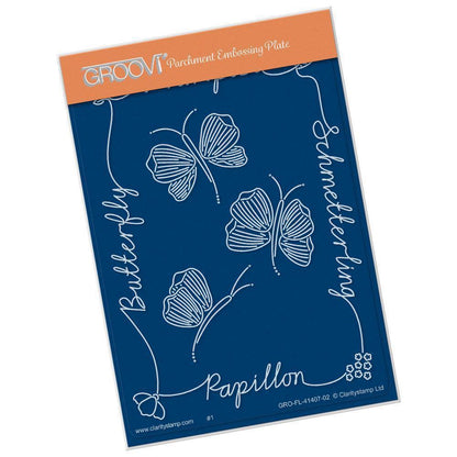 Floral Flutterby A6 Groovi Plate