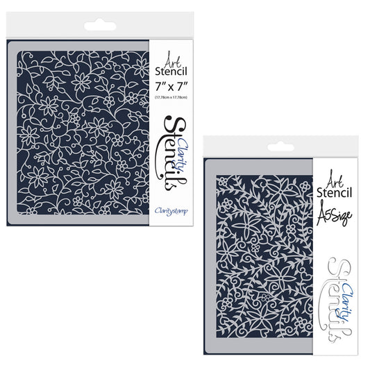 Floral Flourish & Forest 7" x 7" & A5 Stencil Collection
