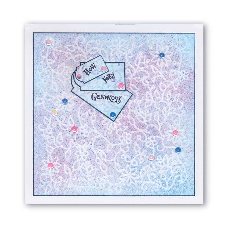 Floral Flourish 7" x 7" Frameless Stencil