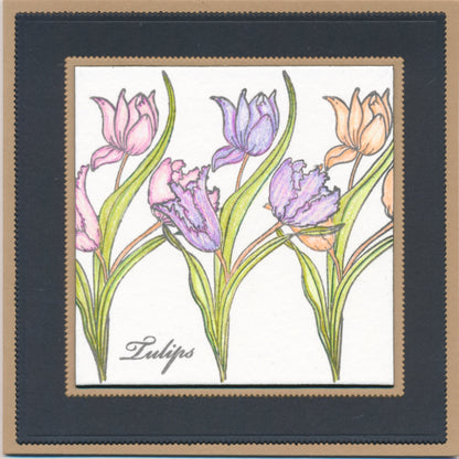 Linda's Tatty Tulip A6 Stamp & Mask Set