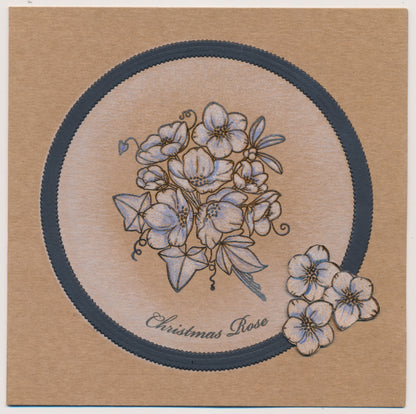 Linda's Christmas Rose A6 Stamp & Mask Set