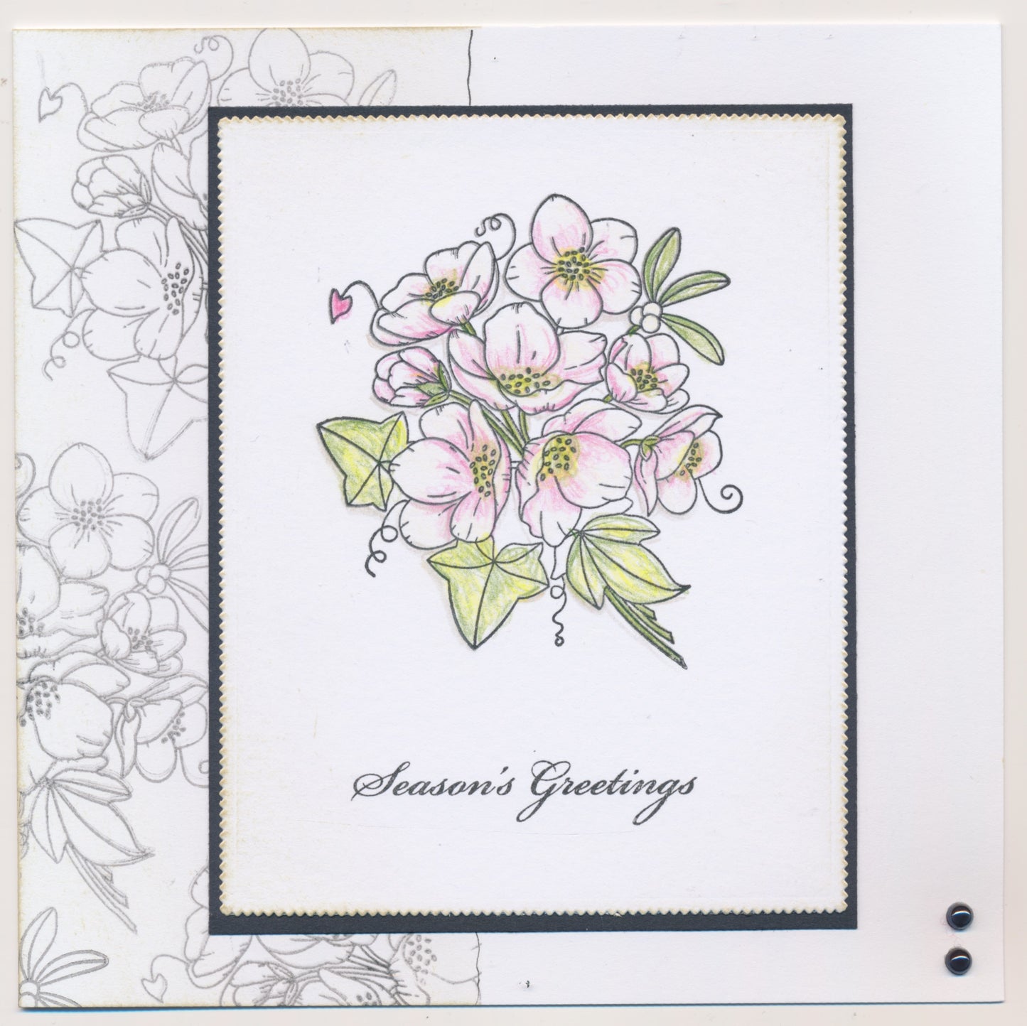 Linda's Christmas Rose A6 Stamp & Mask Set