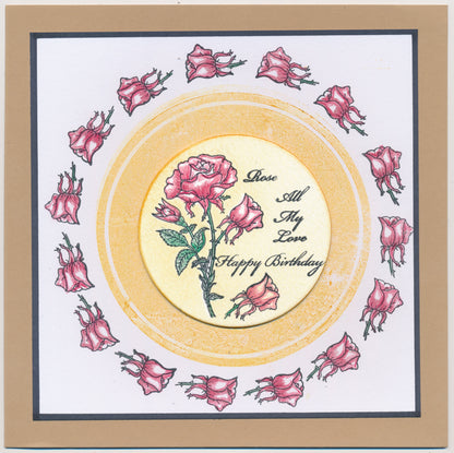 Linda's Rose A6 Stamp & Mask Set
