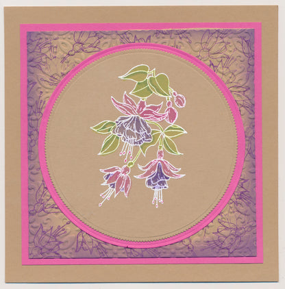 Linda's Fuchsia A6 Stamp & Mask Set