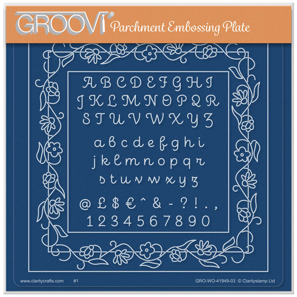 Floral Delights - Universal Framer A5 Square Groovi Plate