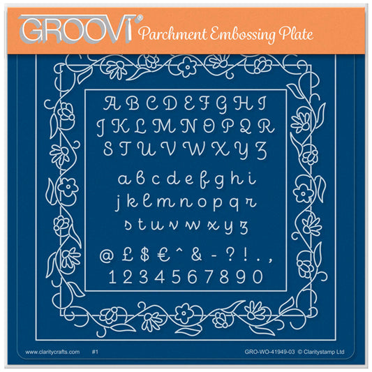 Floral Delights - Universal Framer A5 Square Groovi Plate