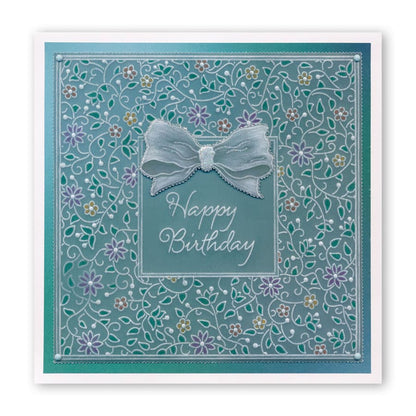 Floral Flourish Background A5 Square Groovi Plate