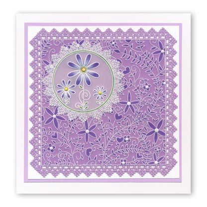 Floral Backgrounds A5 Square Groovi Plate Duo