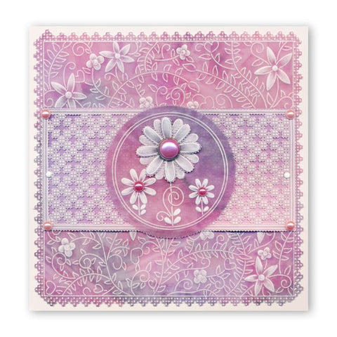 Floral Forest Background A5 Square Groovi Plate