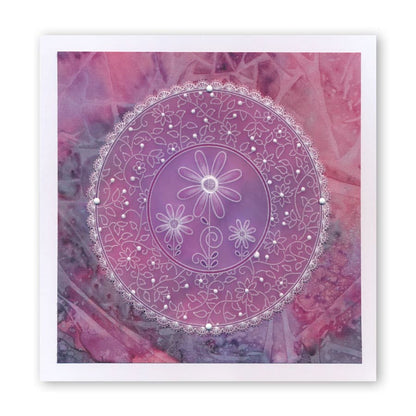 Floral Flourish Background A5 Square Groovi Plate